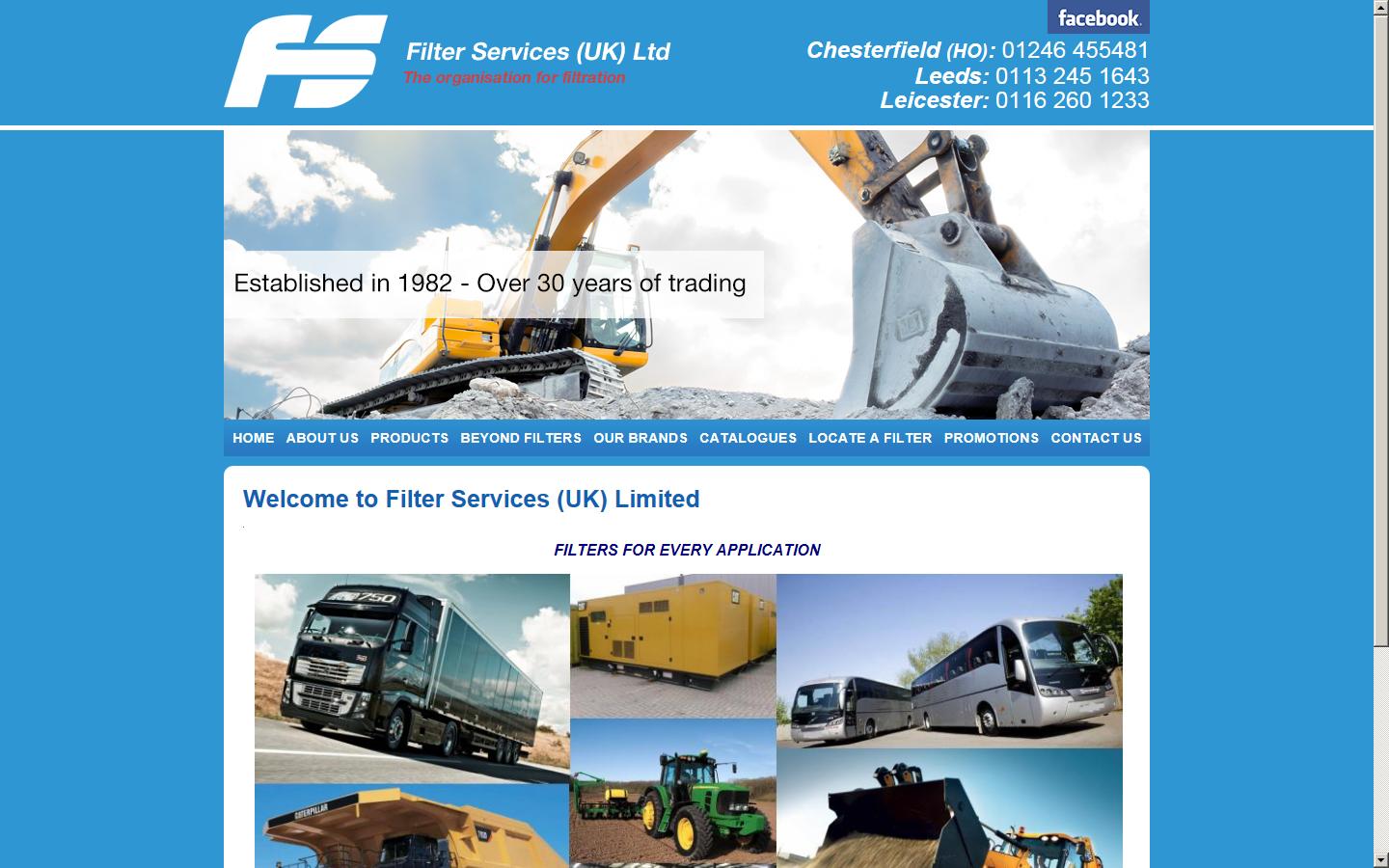 Filter Services (UK) Limited Leeds Website