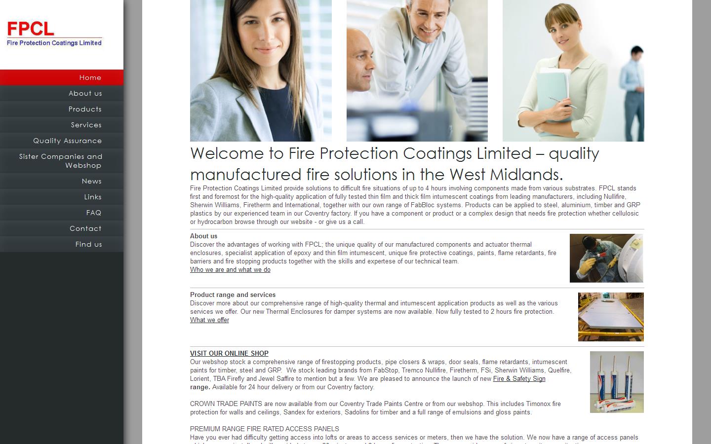 Fire Protection Coatings Ltd Website