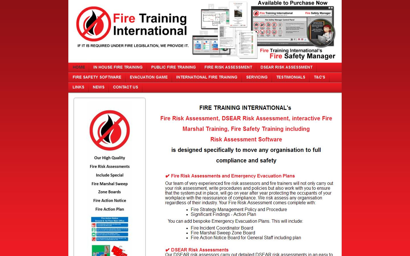 Fire Training International Ltd Website