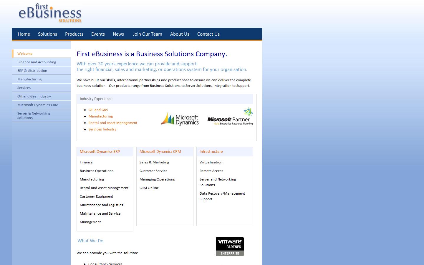 First eBusiness Website