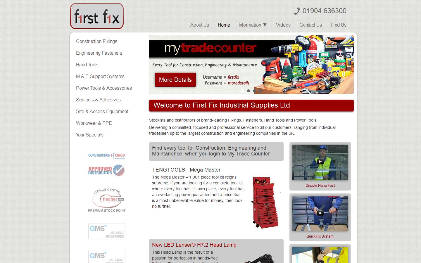 First Fix Industrial Supplies Ltd Website