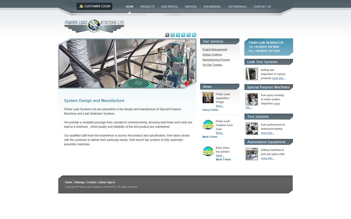 Fisher Leak Systems Ltd Website
