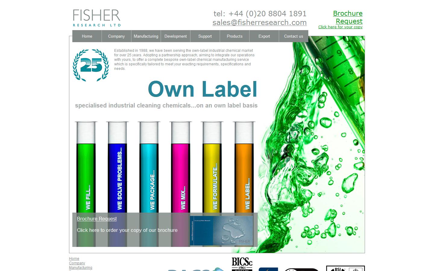 Fisher Research Ltd Website