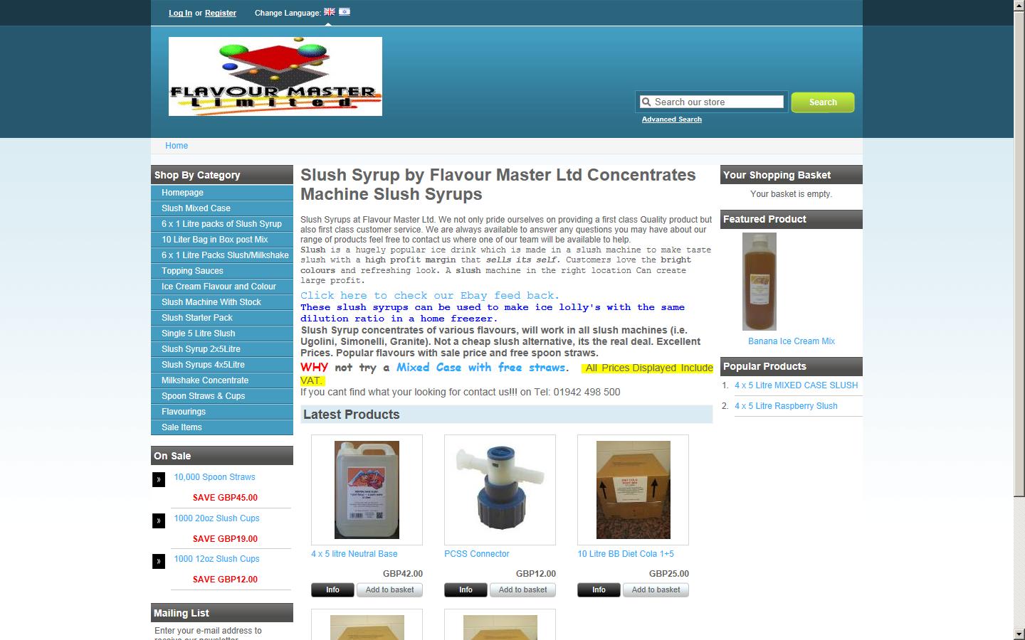 Flavour Master Ltd Website