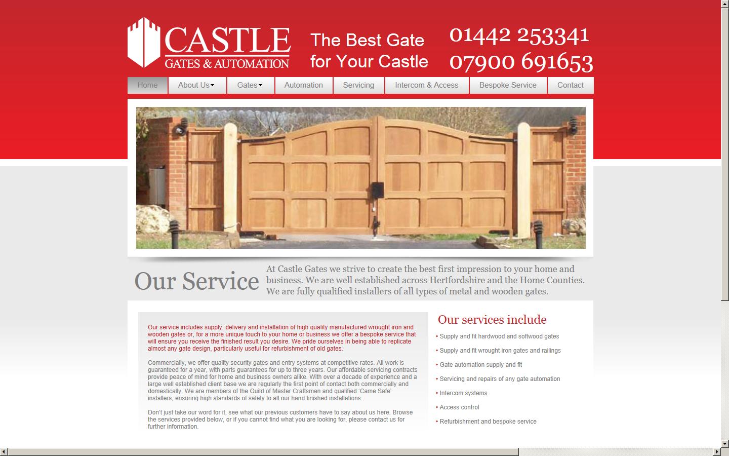 Castle Gates & Automation Website