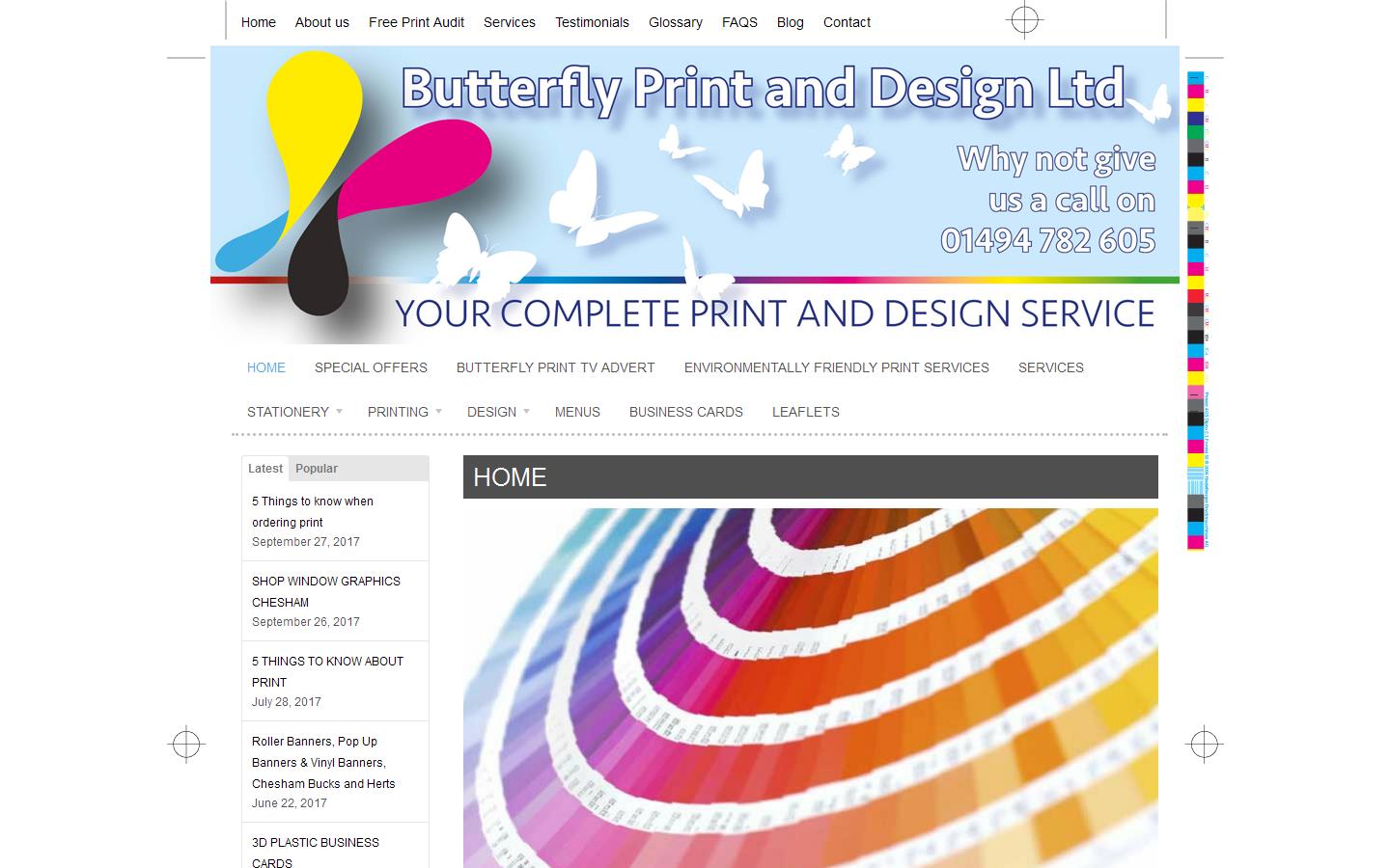 Butterfly Print and Design Website