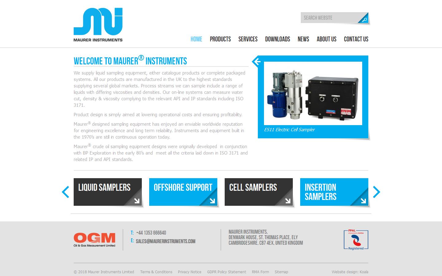 Maurer Instruments Ltd Website