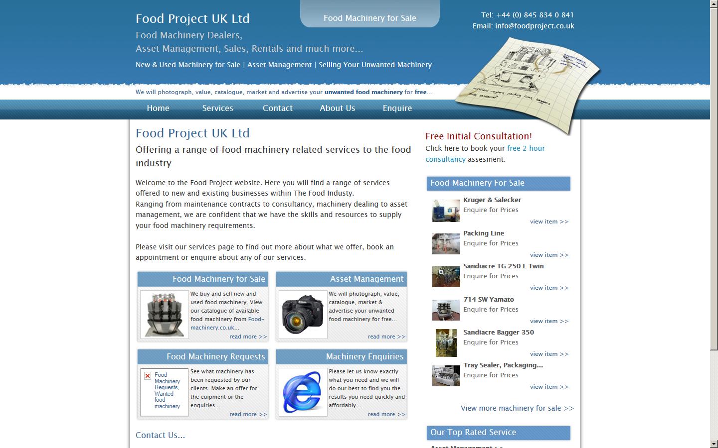 Food Project Services Ltd Website