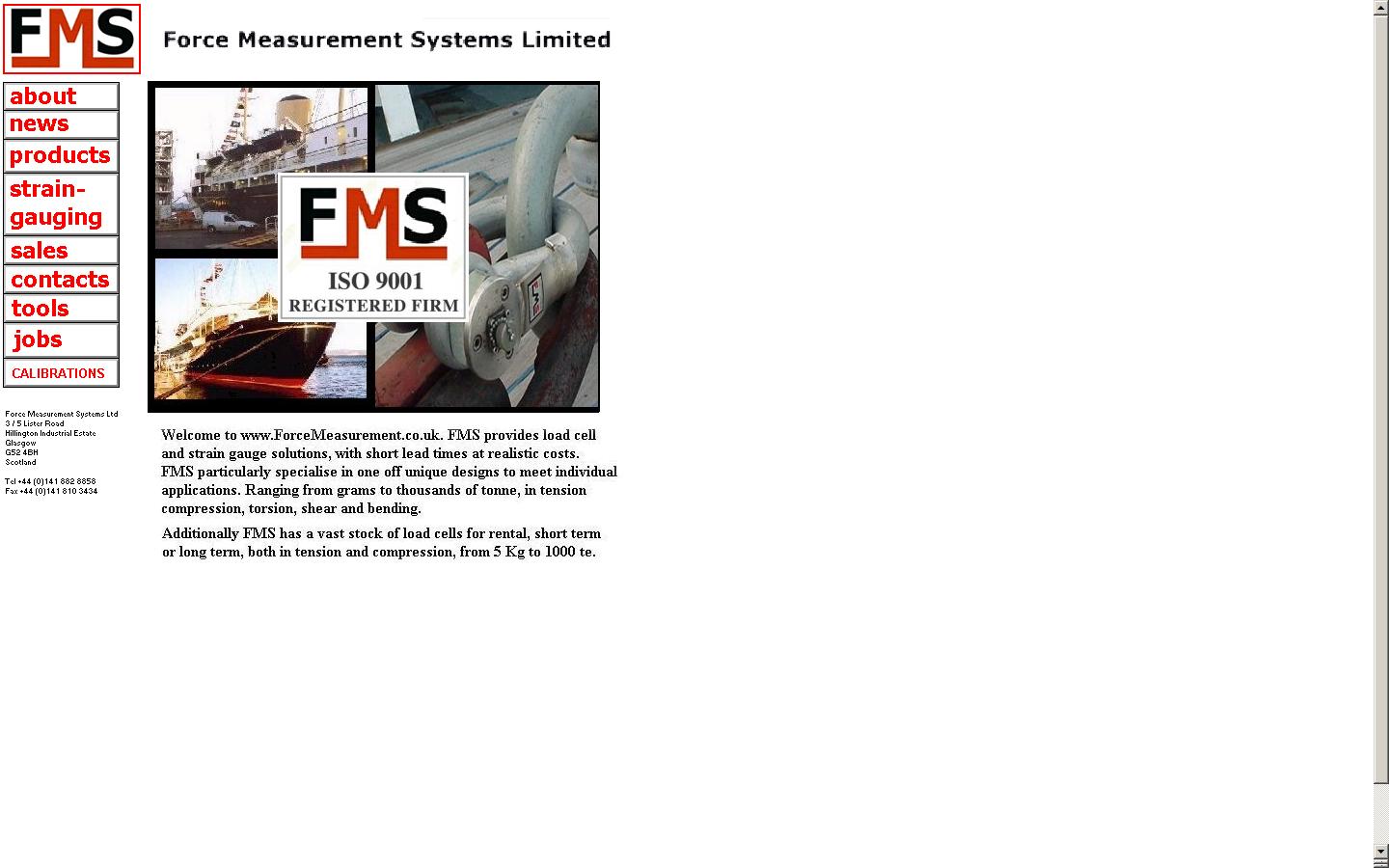 Force Measurement Systems Ltd Website
