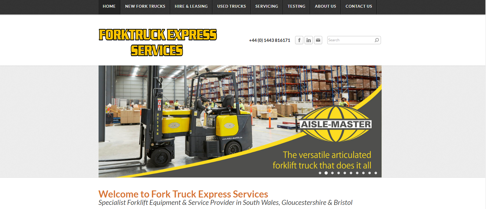 Fork Truck Express Services Website