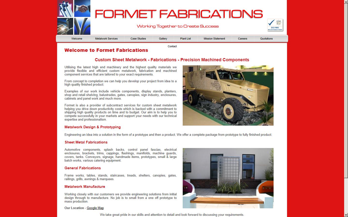 Formet Fabrications Ltd Website