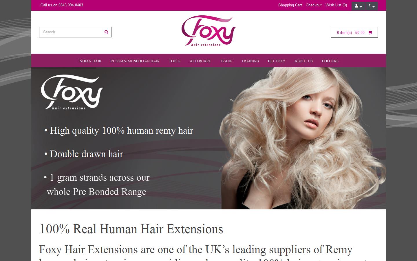 Foxy Hair Extensions Website