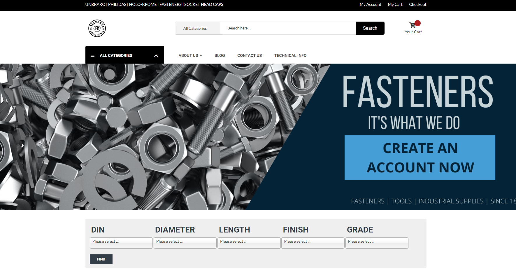 Francis Kirk (Socket Screws) Ltd Website