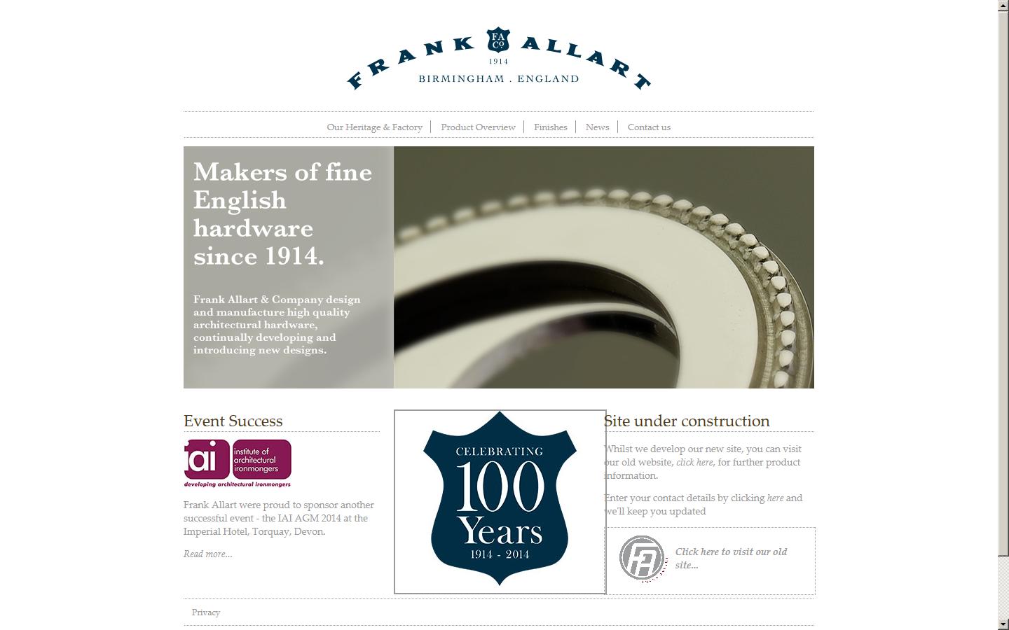 Frank Allart & Co. Ltd Website