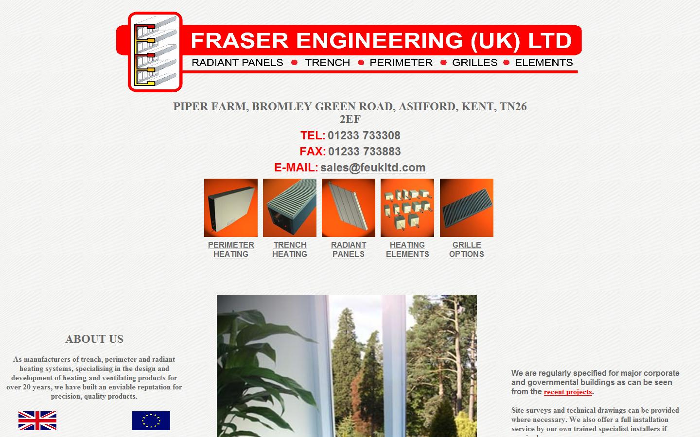Fraser Engineering Ltd Website