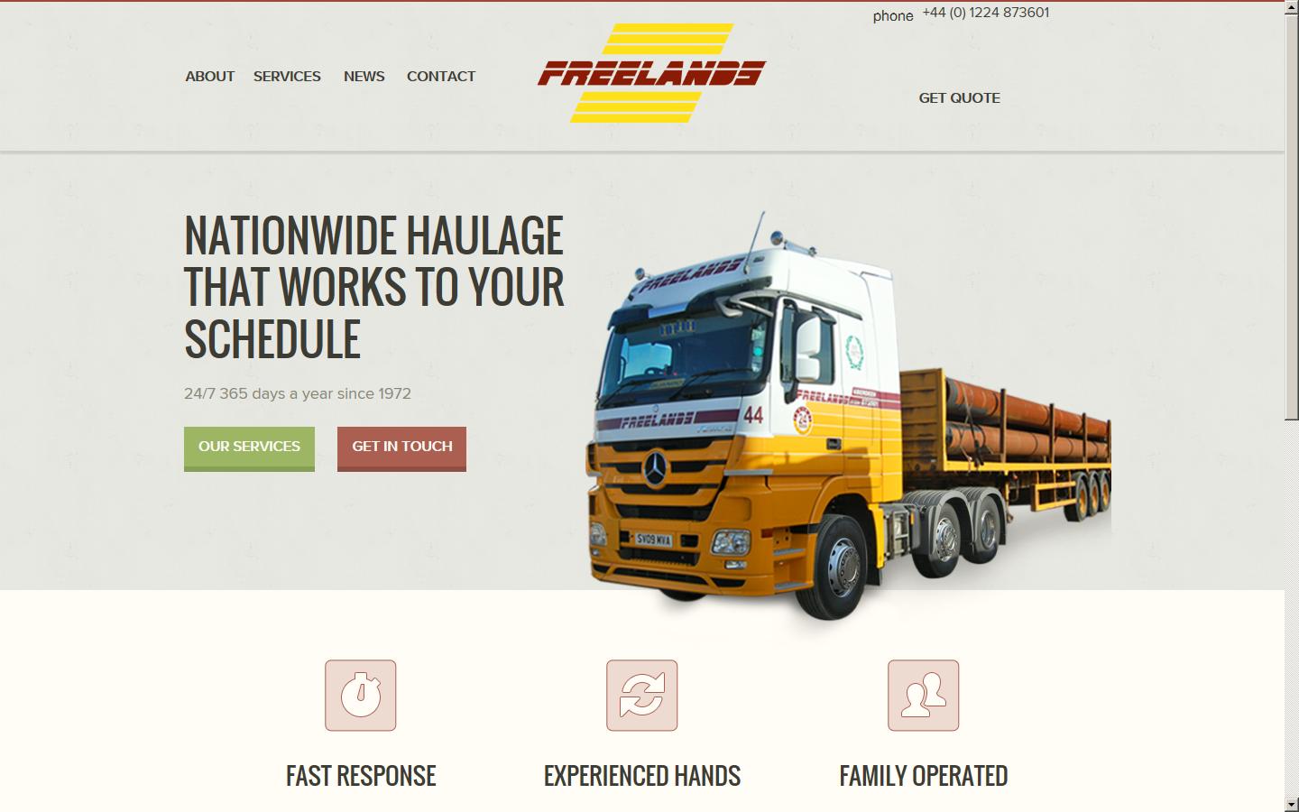 Freeland Freight Service Ltd Website