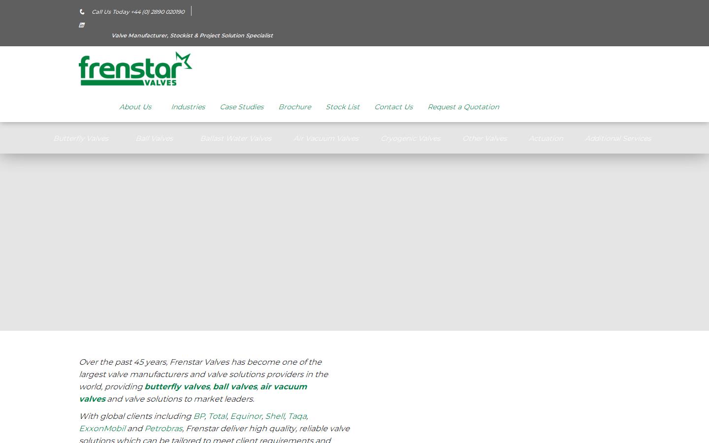 Frenstar Valves Website