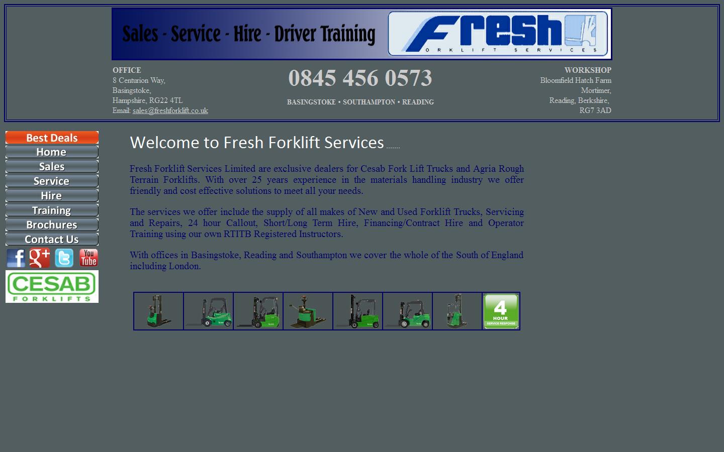 Fresh Forklift Services Limited Website
