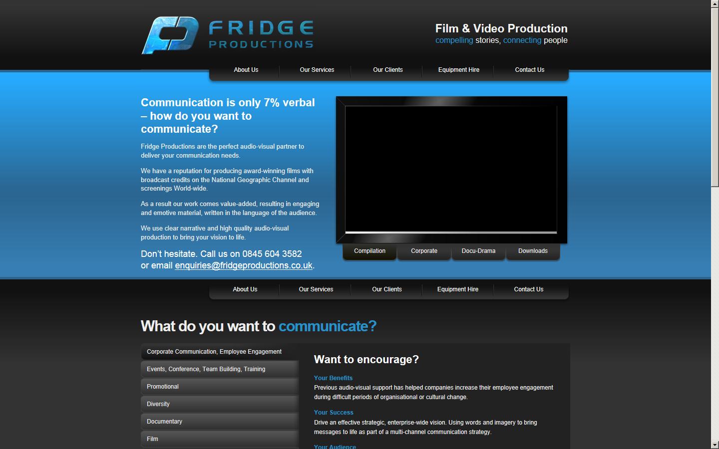 Fridge Productions Limited Website