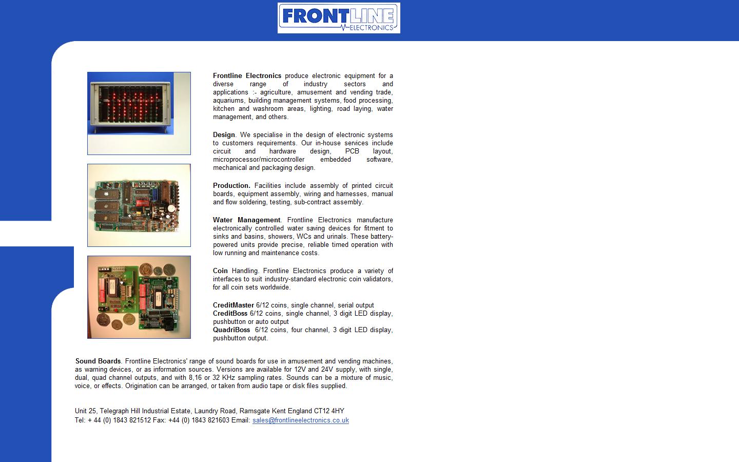 Frontline Electronics Website