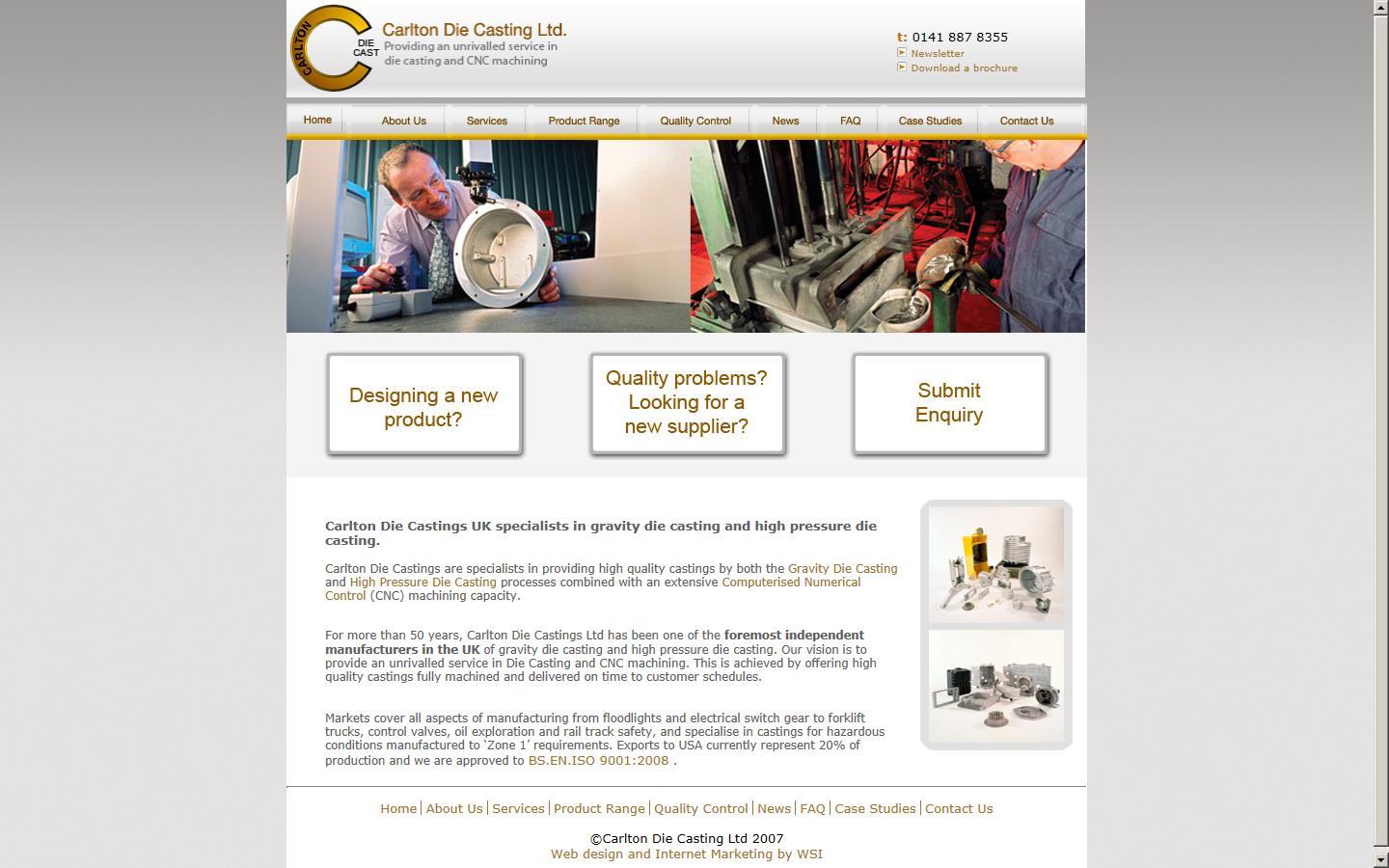 Carlton Die Castings Ltd Website