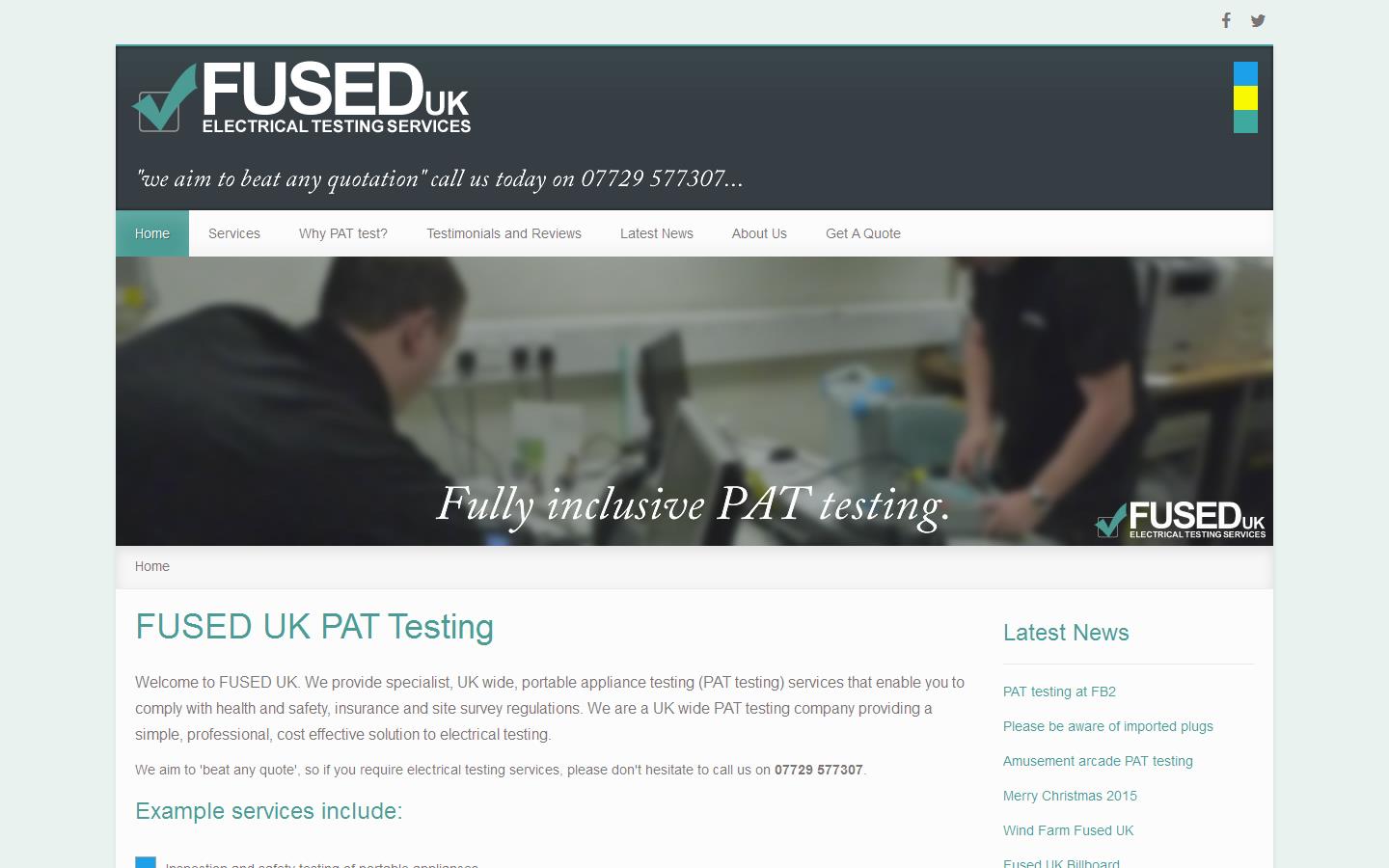 Fused Uk Pat Testing Website