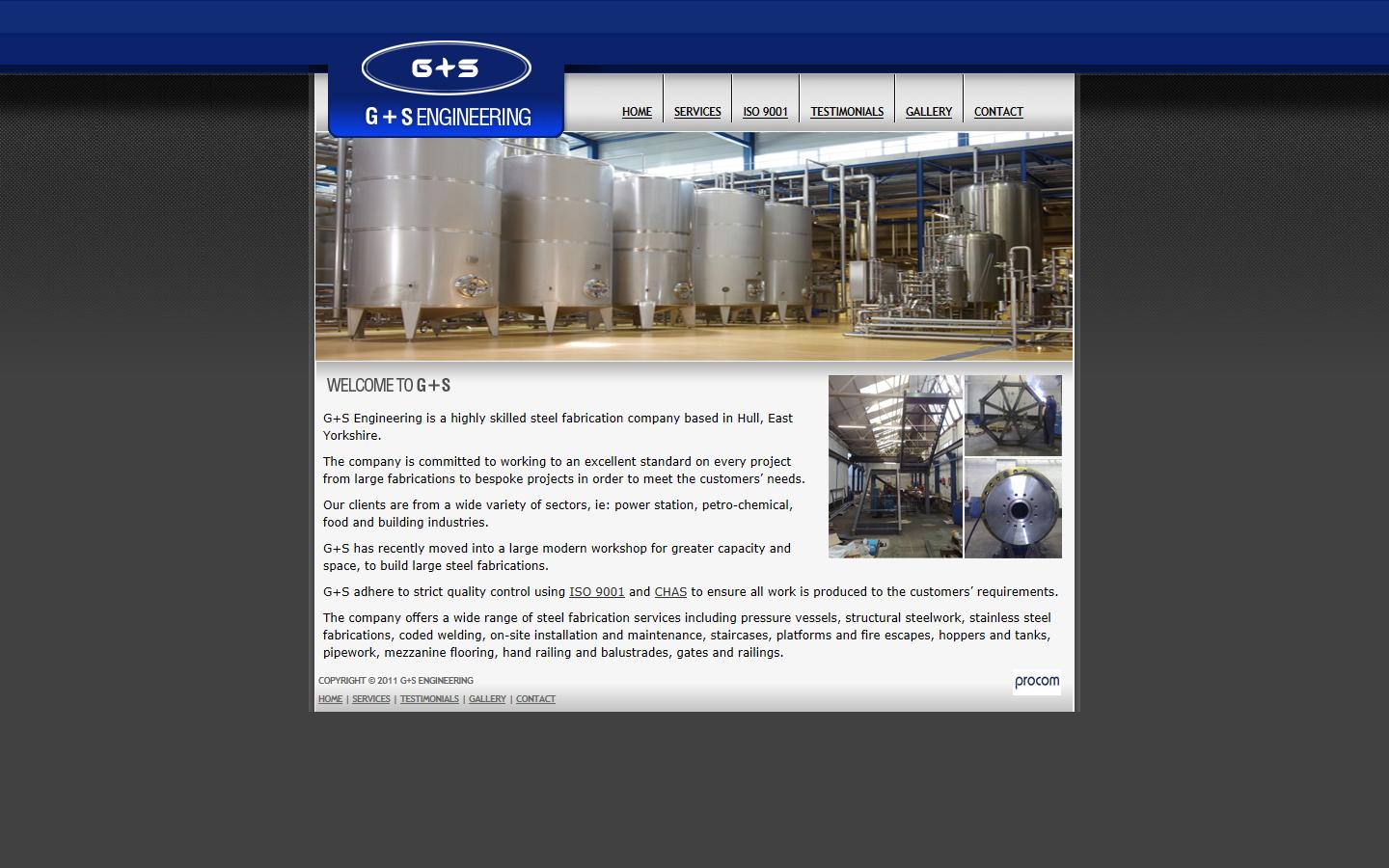 G and S Engineering Website