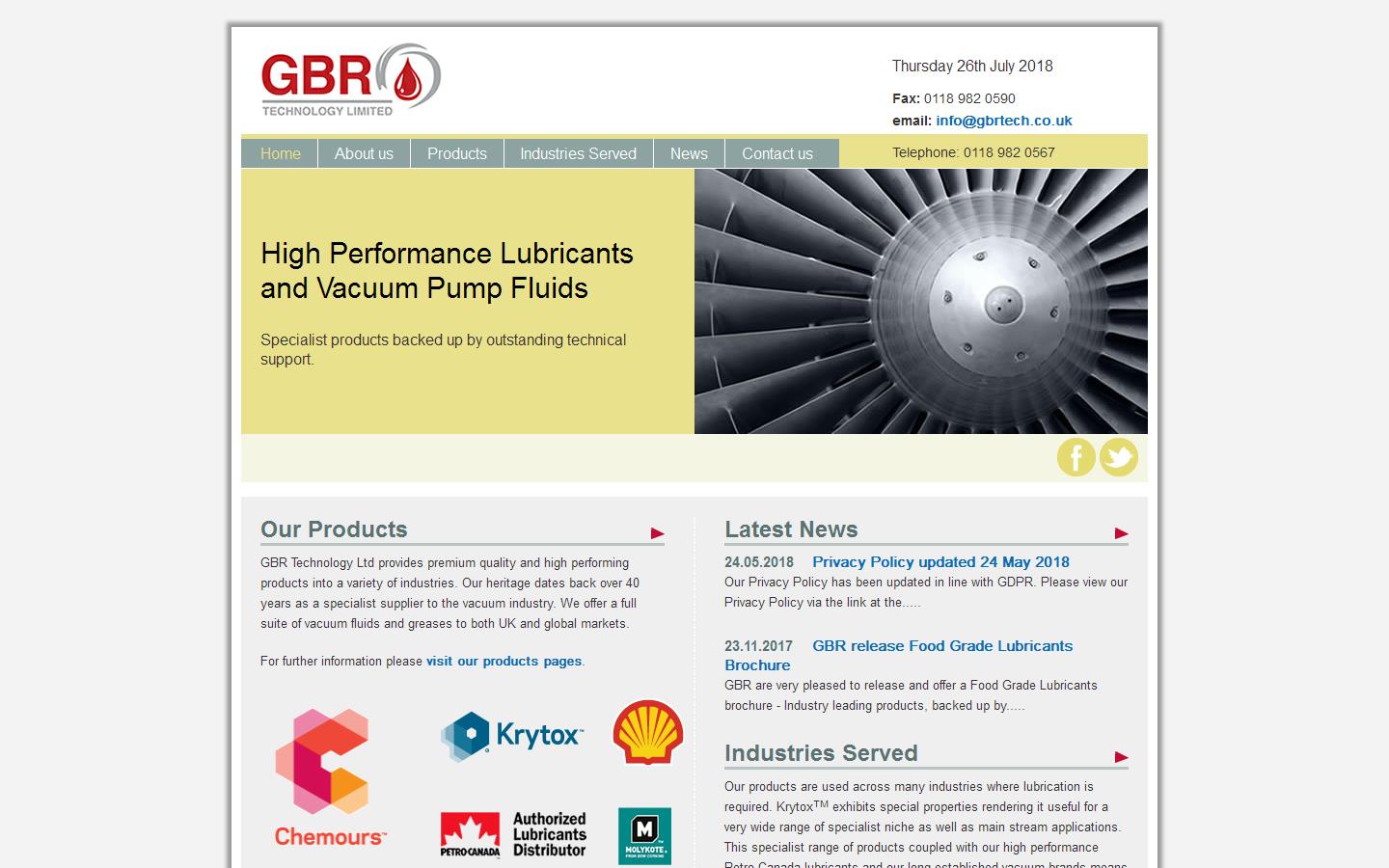 G B R Technology Ltd Website