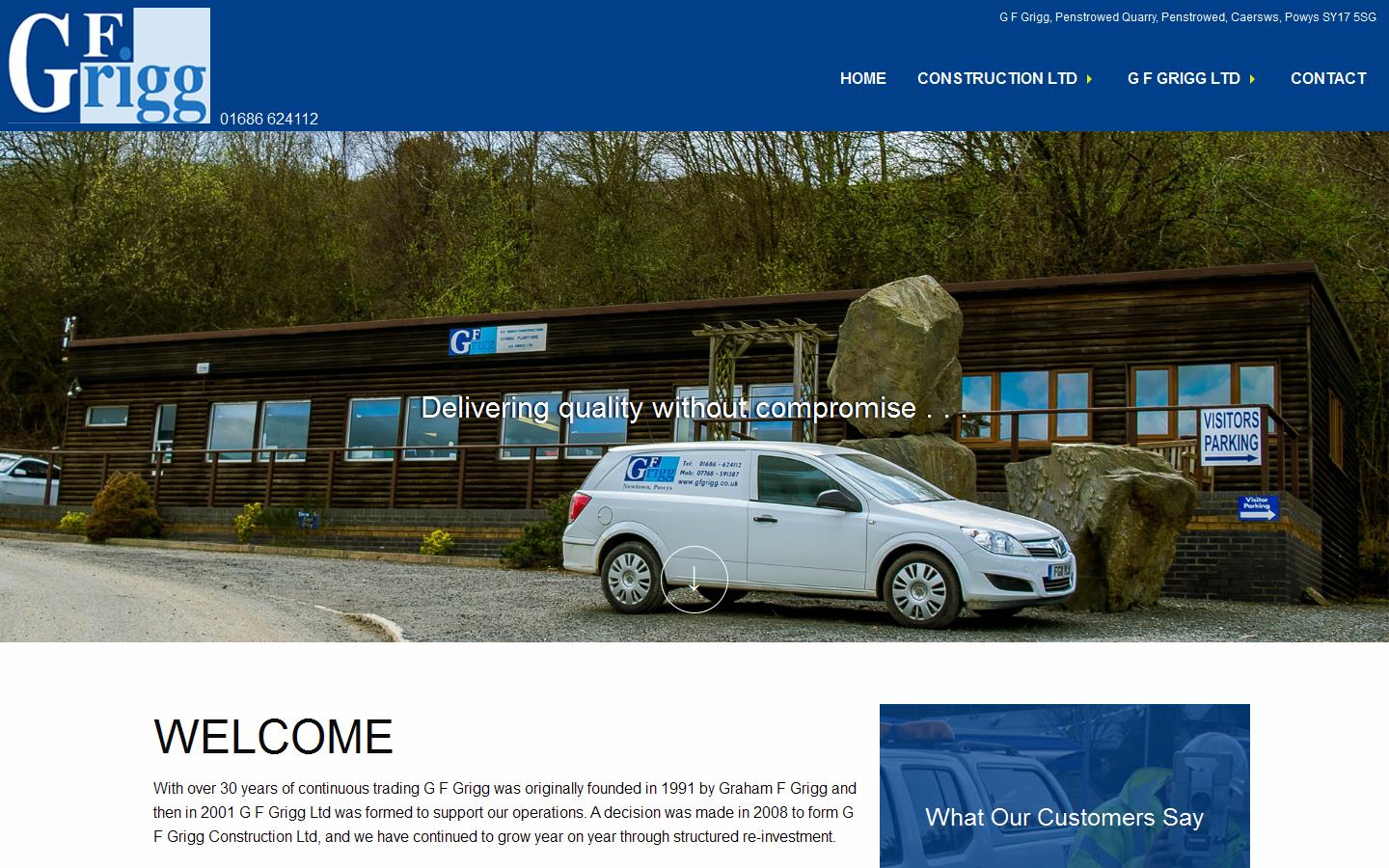 G F Grigg Construction Limited Website