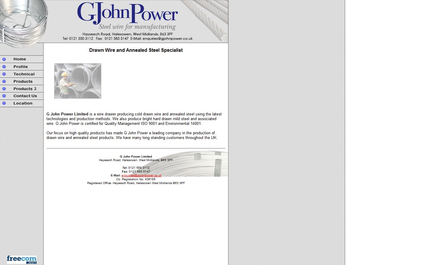 G John Power Ltd Website