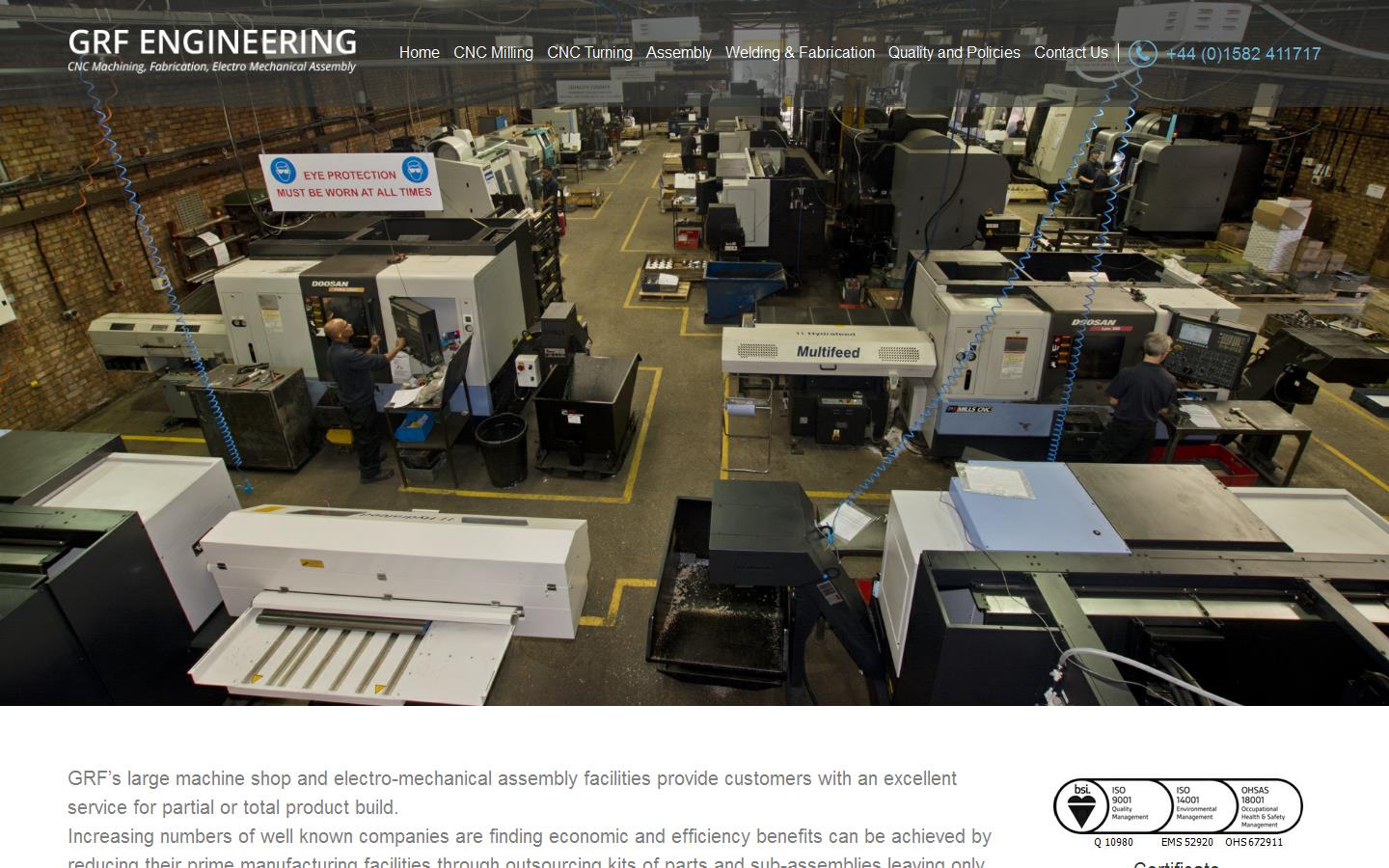 G R F Engineering Ltd Website