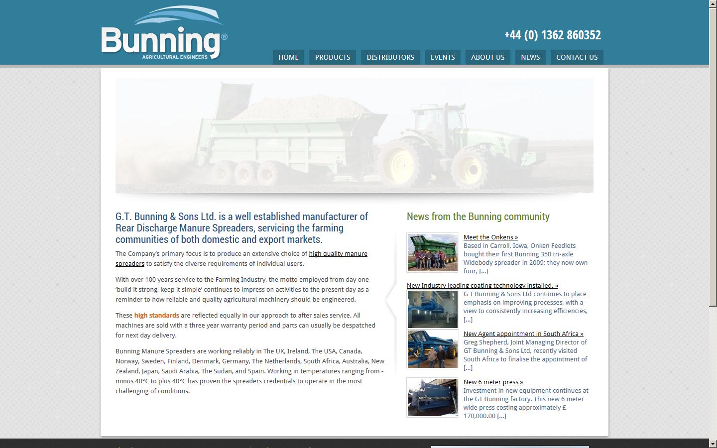 G T Bunning & Sons Ltd Website