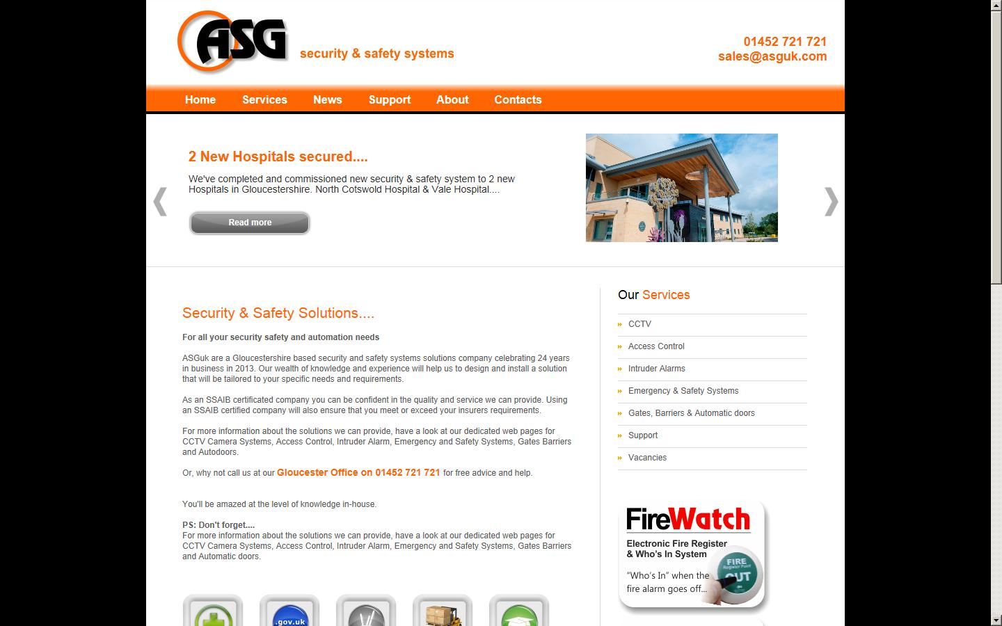 ASGuk Security & Safety Systems Website
