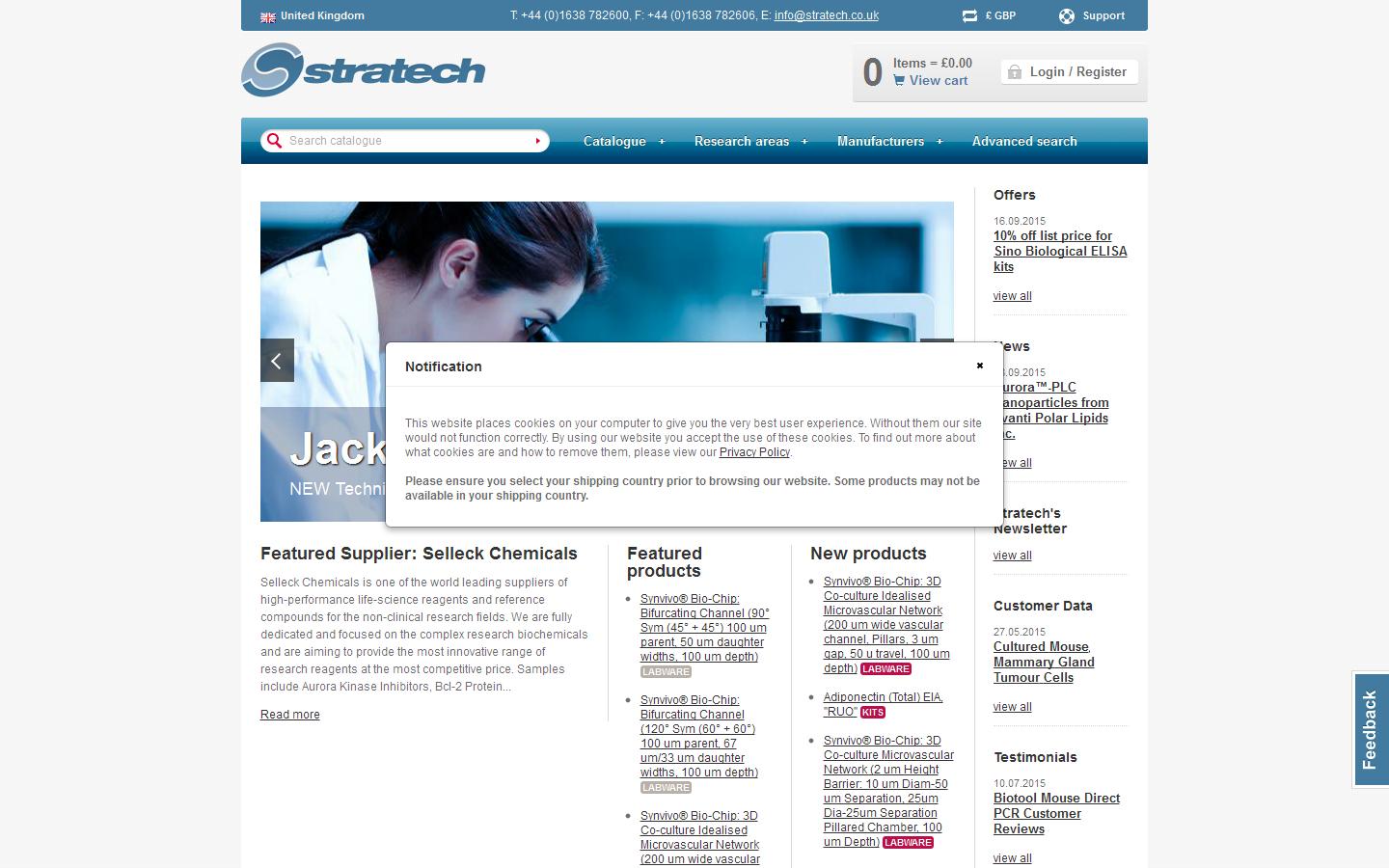 Stratech Scientific Website