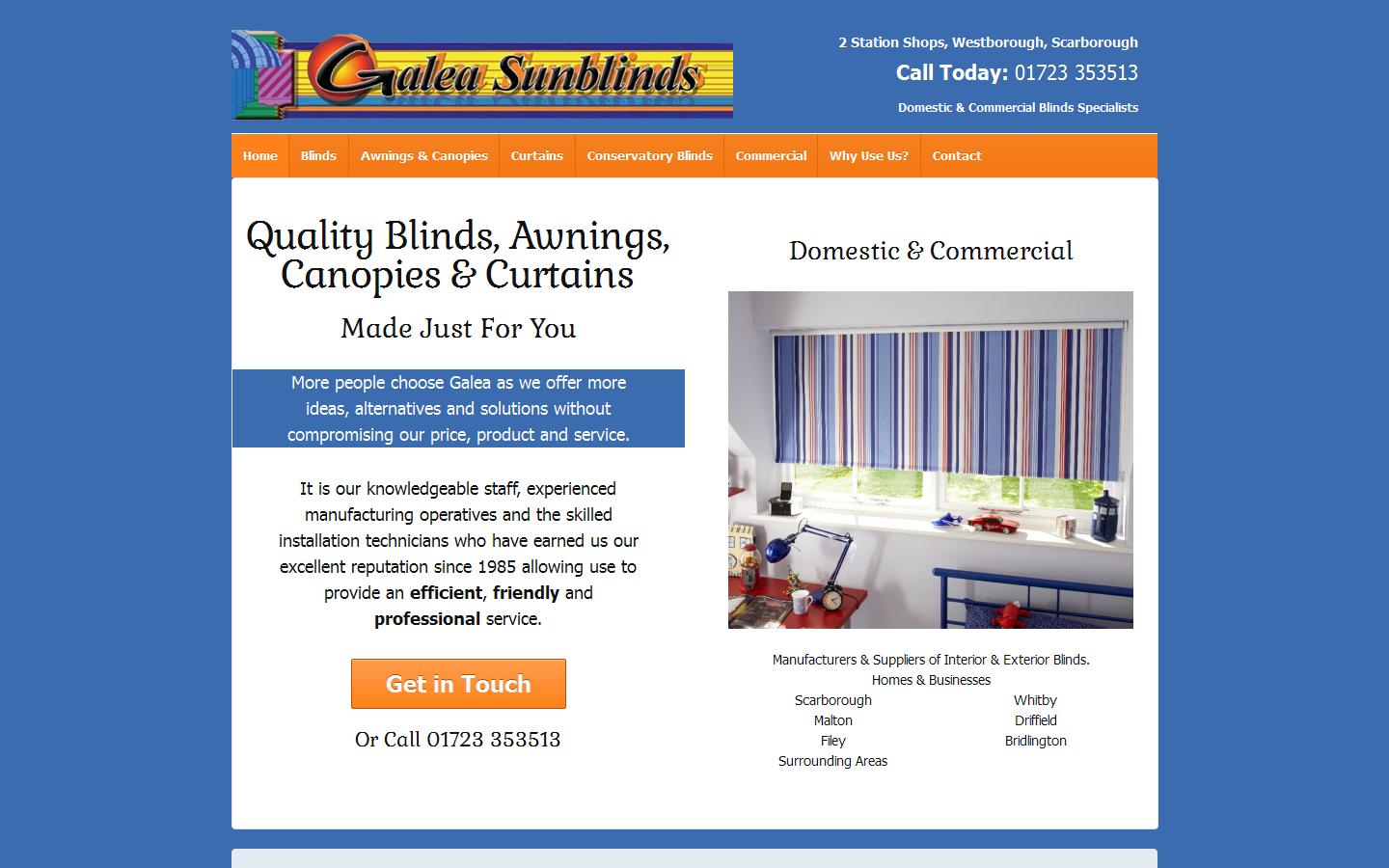 Galea Sunblinds Website