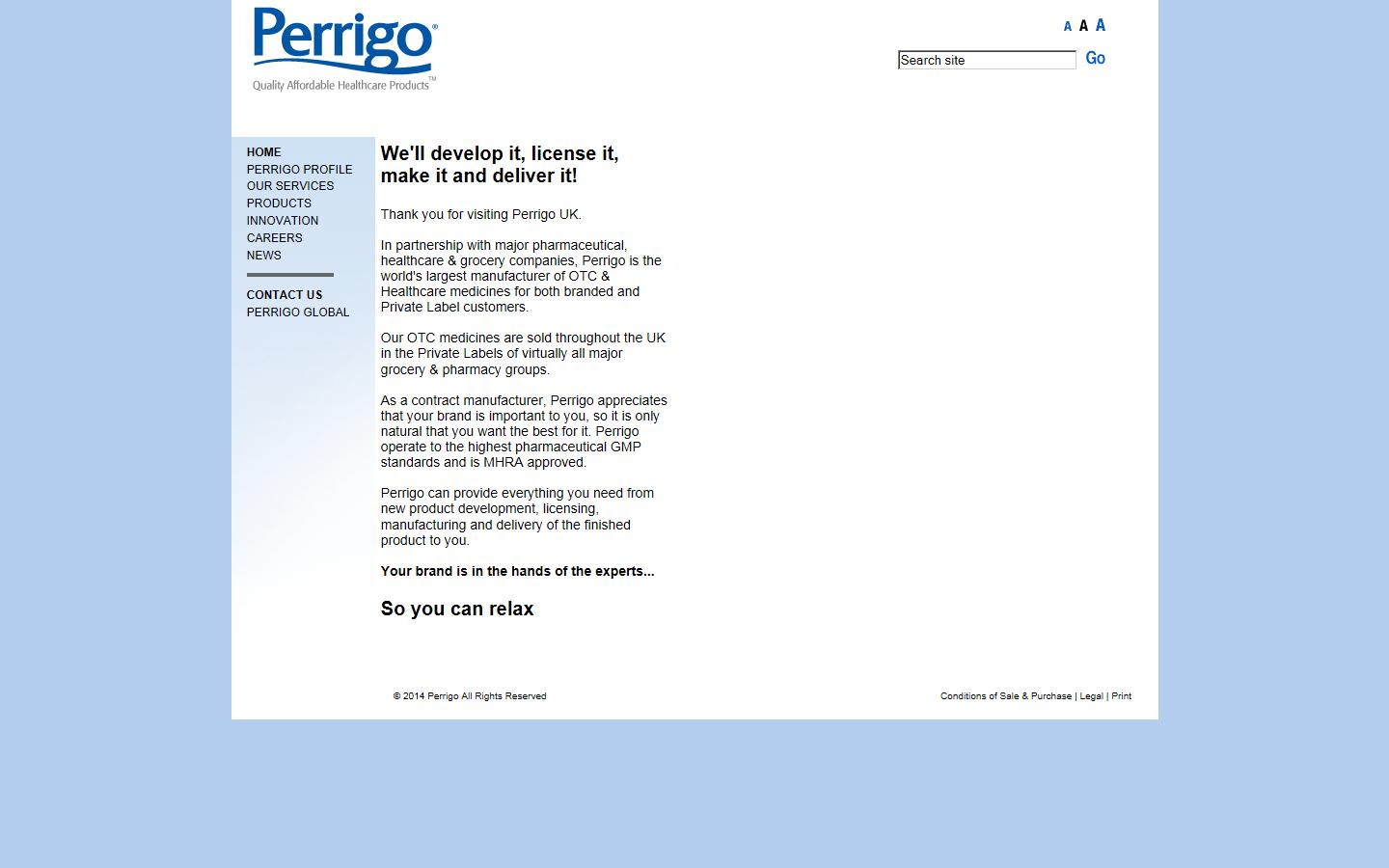 Perrigo UK Website