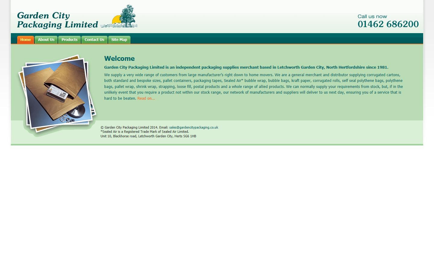 Garden City Packaging Ltd Website