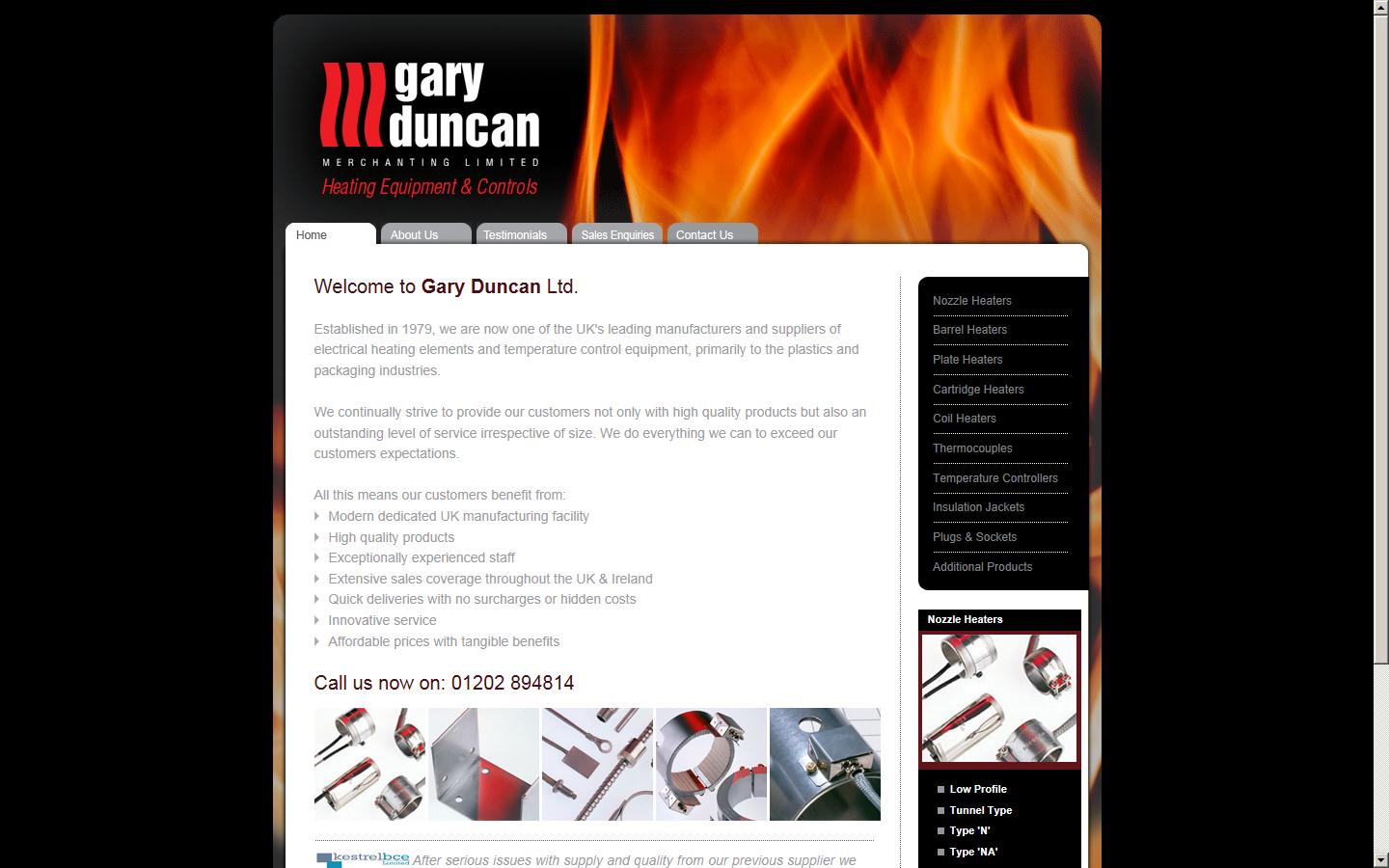 Gary Duncan Merchanting Ltd Website