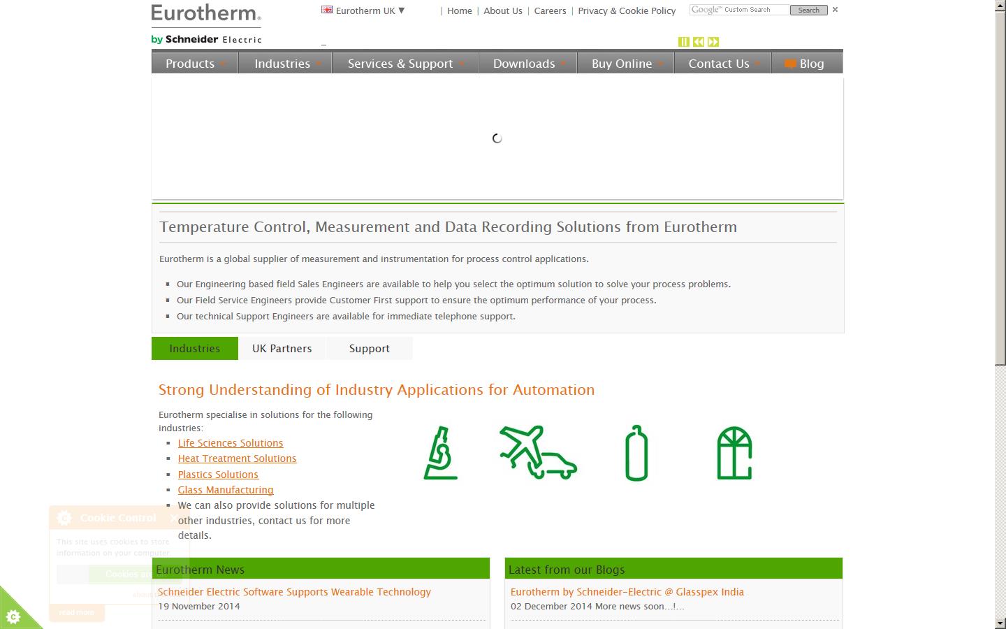 Eurotherm by Schneider Electric Website