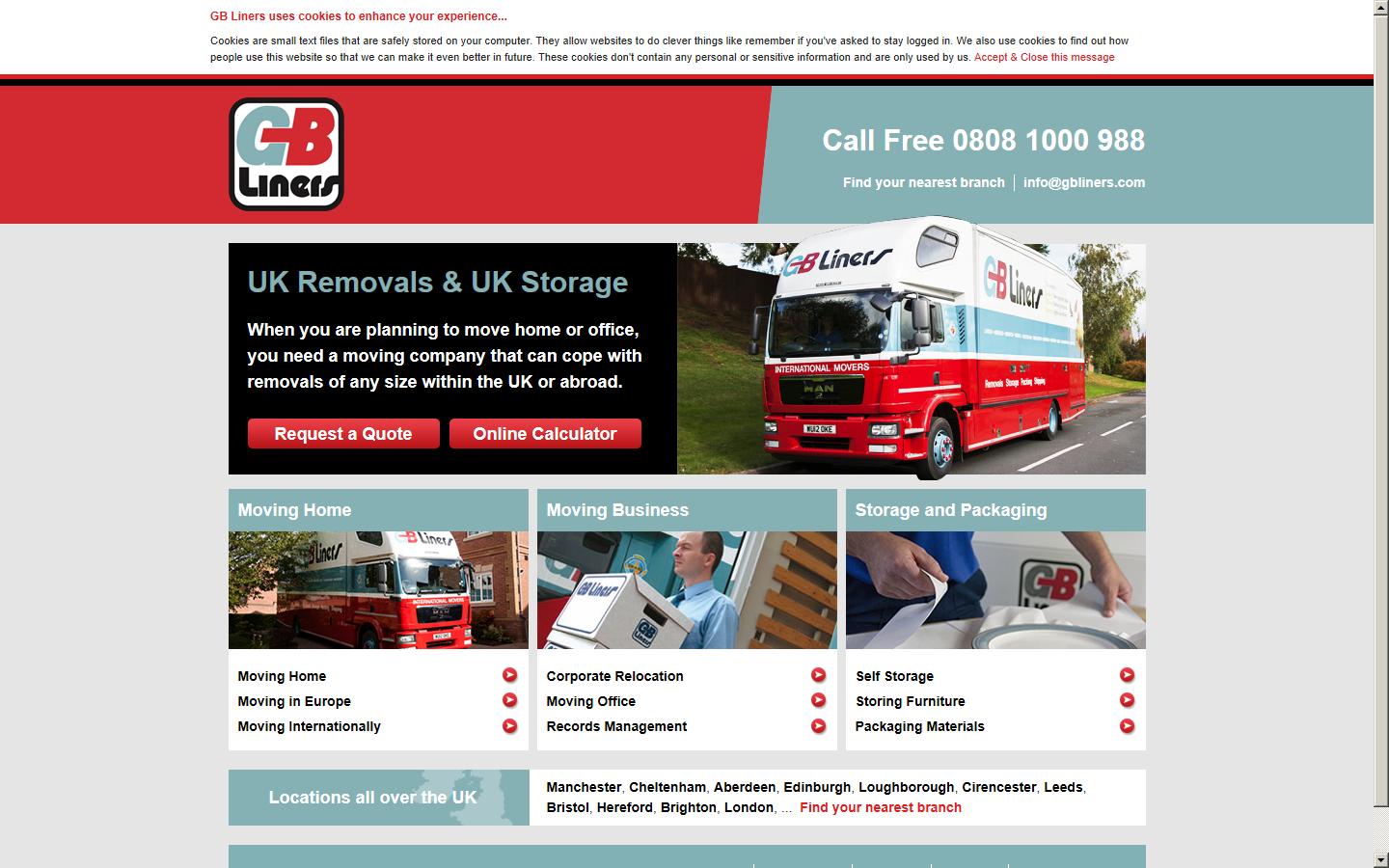GB Liners Ltd Website