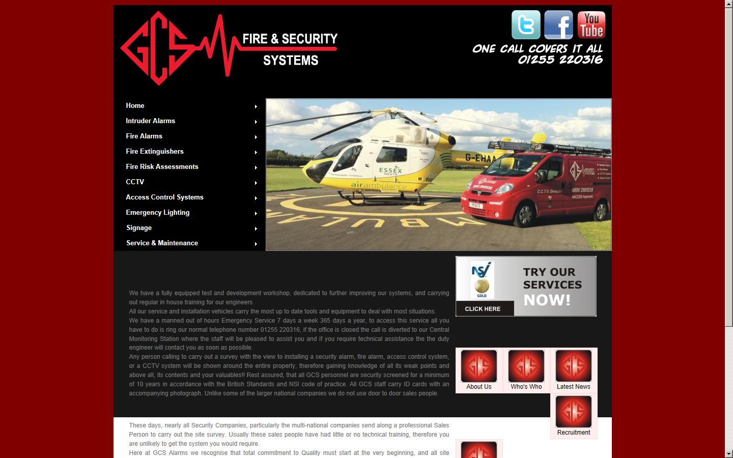 GCS Alarms Ltd Website