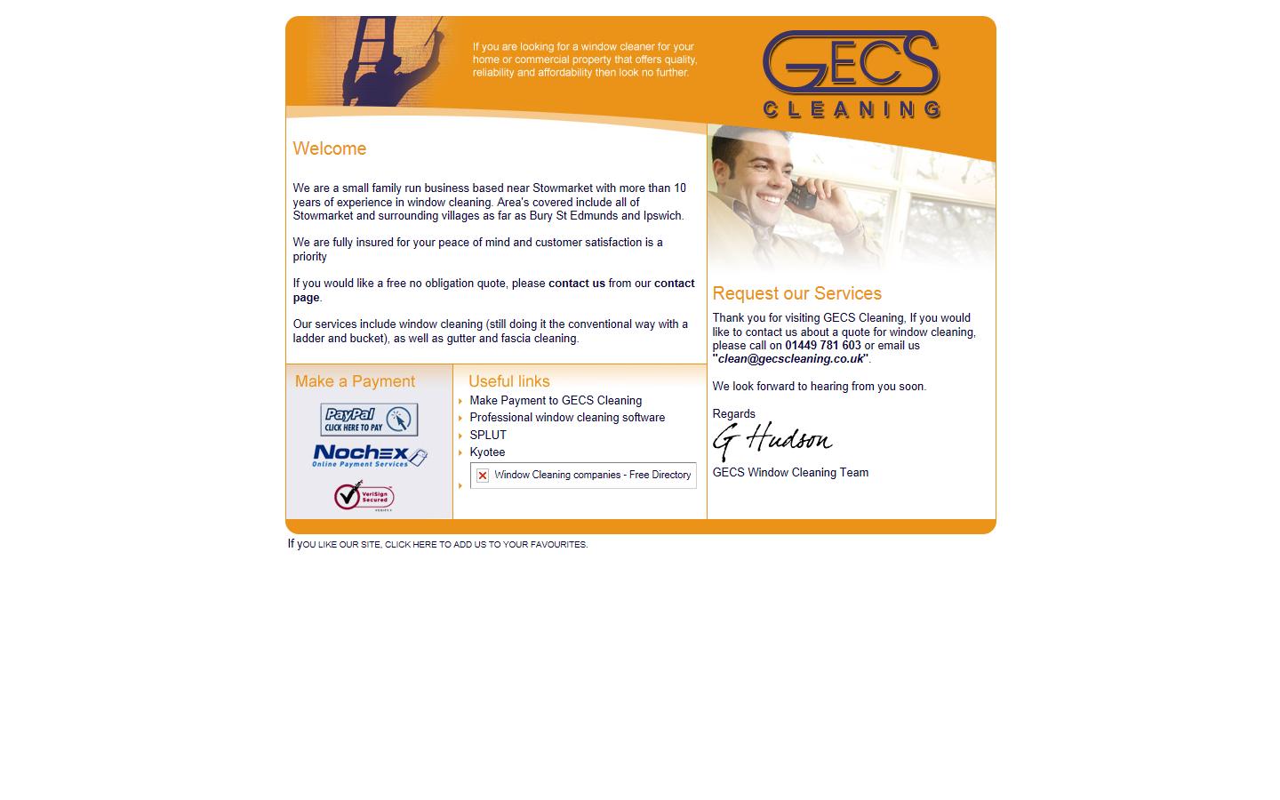 GECS Cleaning Website