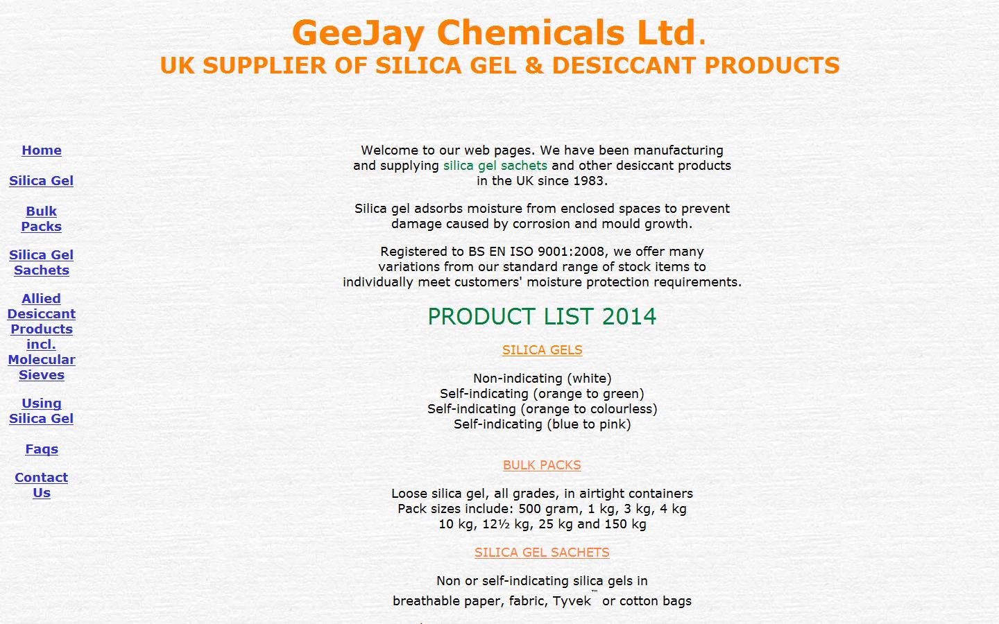 GeeJay Chemicals Ltd Website
