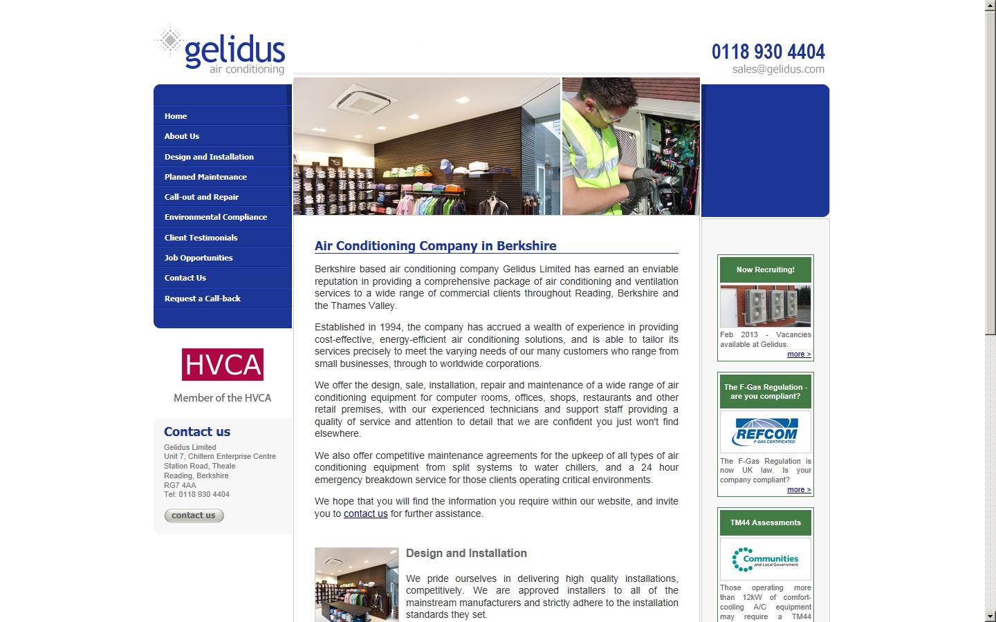 Gelidus Limited Website