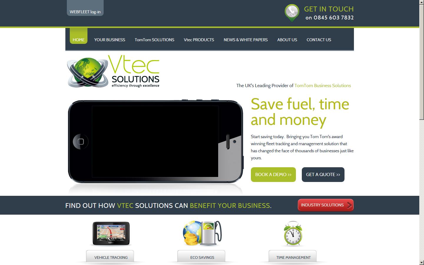 Vtec Solutions Ltd Website