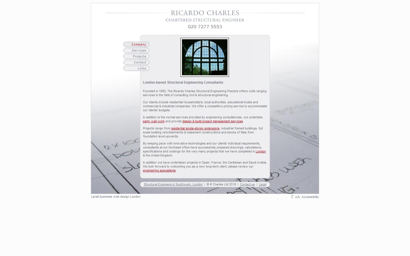 R Charles Structural Engineer London Website