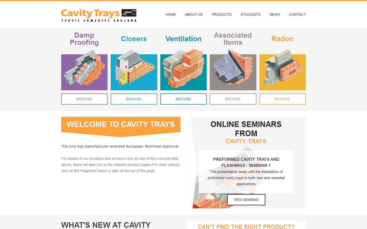 Cavity trays Ltd Website