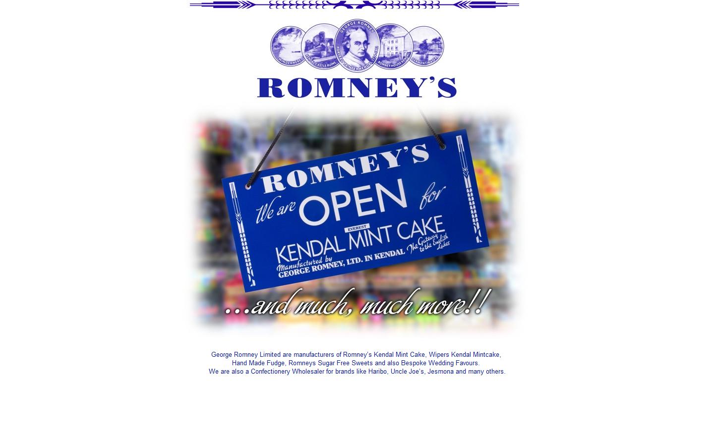 George Romney Ltd (t/a Robert Wipers Mint Cake) Website