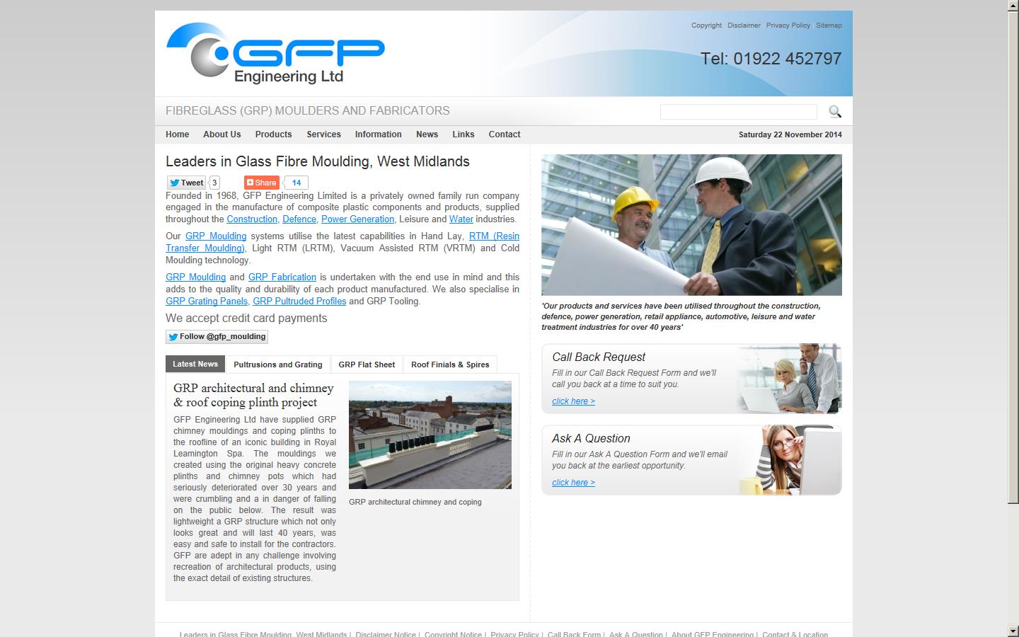 GFP Engineering Ltd Website