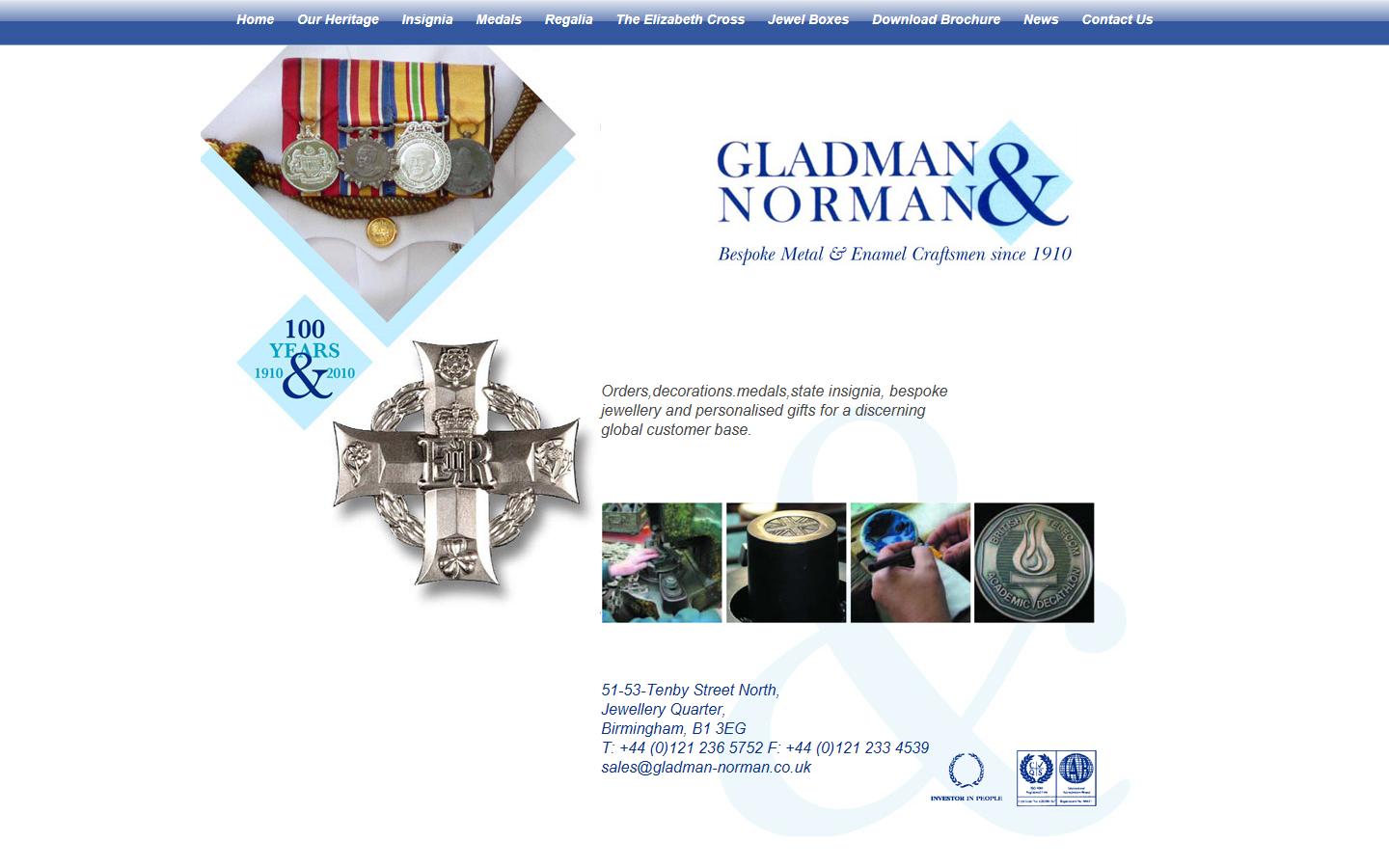 Gladman & Norman Ltd Website